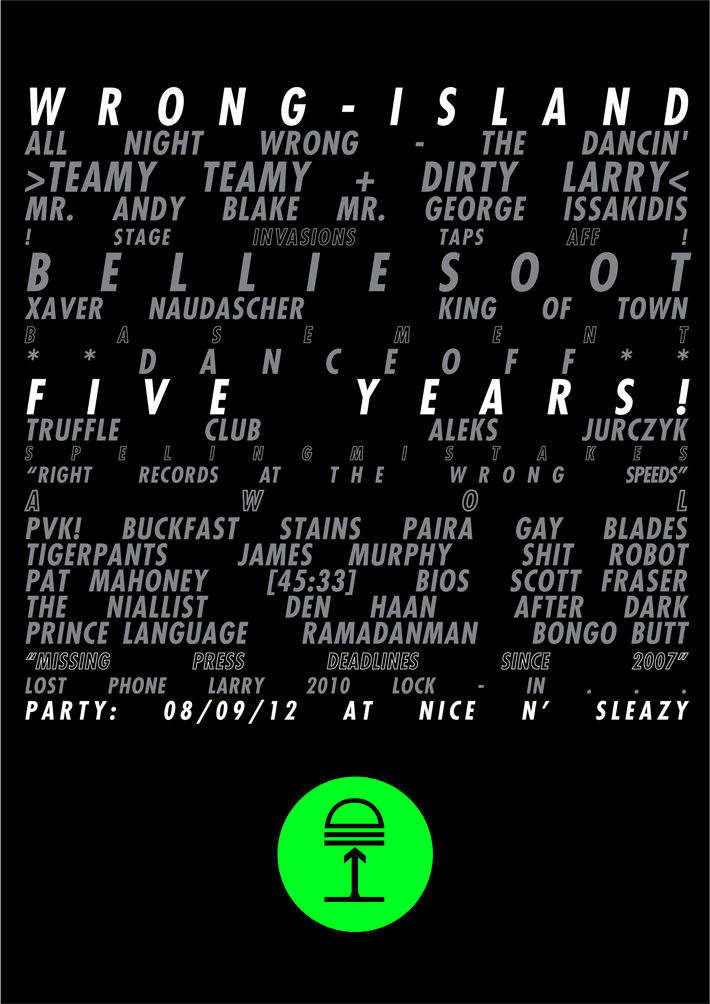 WRONG ISLAND 5TH BIRTHDAY POSTER